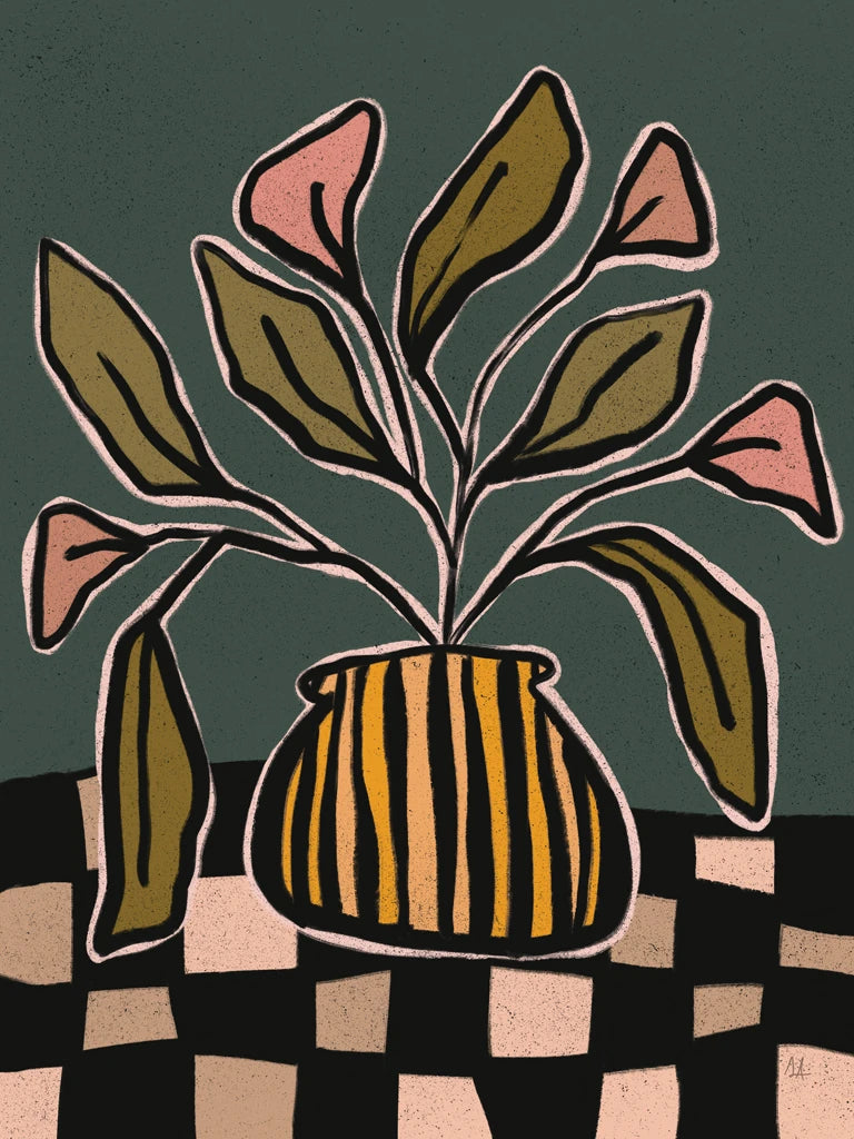 Checkerboard Floral I by Sarah Adams