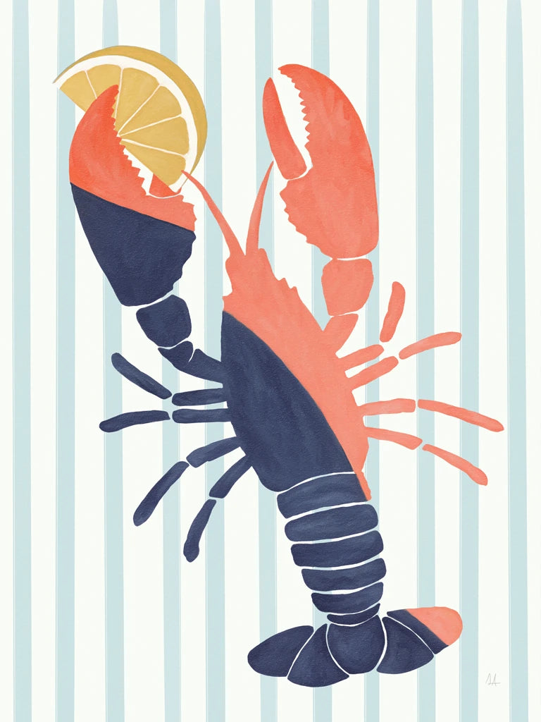 Chillin Lobster Stripes by Sarah Adams