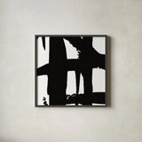 Crossing Paths I by Sarah Adams. Shown in a sleek black glass frame for a contemporary gallery look. Available as an archival giclee rolled canvas, fine art paper, or poster print. SKU 32109a.