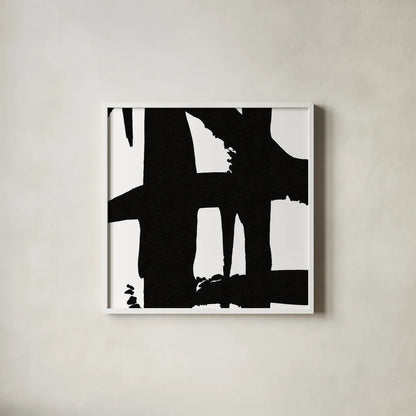 Crossing Paths I by Sarah Adams. Shown in a crisp white glass frame for a clean and minimalist style. Available as an archival giclee rolled canvas, fine art paper, or poster print. SKU 32109a.