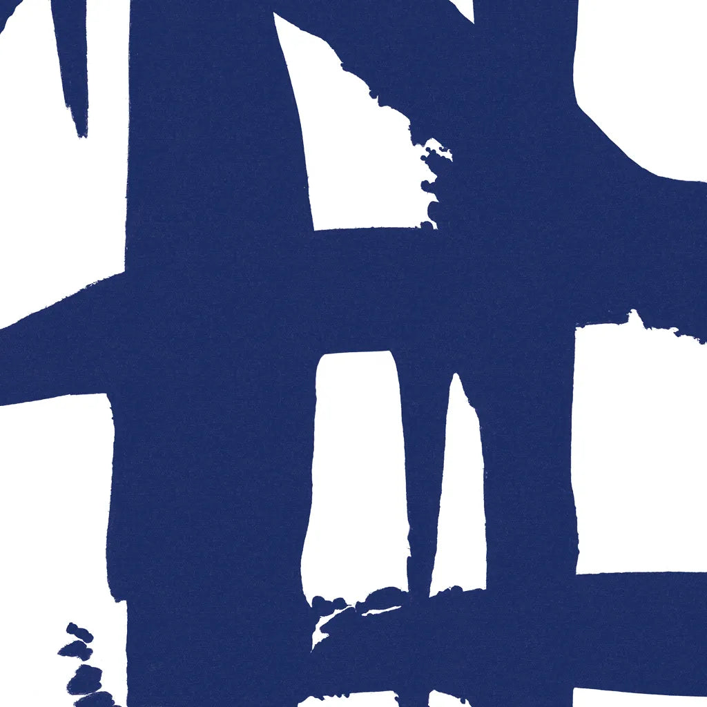 Crossing Paths I Cobalt by Sarah Adams. SKU 67605a. Archival Giclee Fine art print for wall decor.