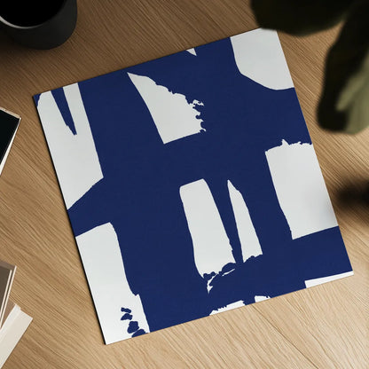 Crossing Paths I Cobalt by Sarah Adams. Shown as a detailed flat fine art print, highlighting archival giclee quality. Available as an archival giclee rolled canvas, fine art paper, or poster print. SKU 67605a.