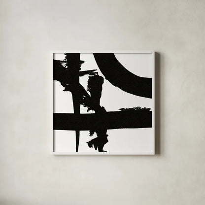 Crossing Paths II by Sarah Adams. Shown in a crisp white glass frame for a clean and minimalist style. Available as an archival giclee rolled canvas, fine art paper, or poster print. SKU 32110a.