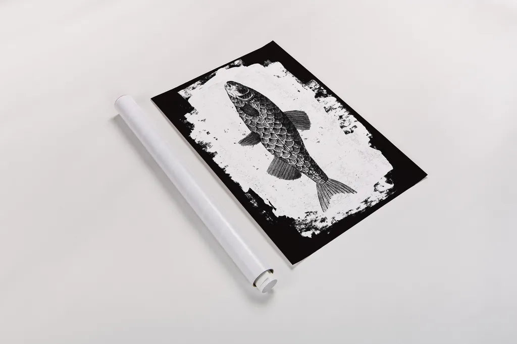 Fish II by Sarah Adams. shown as a rolled paper print. Available as archival giclee rolled canvas, fine art paper, or poster print. SKU 82840i.