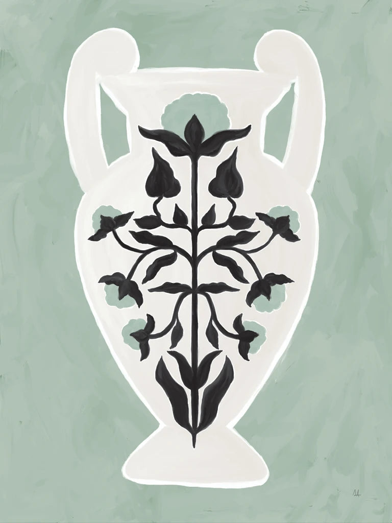 Folk Style Vessel II Mint by Sarah Adams