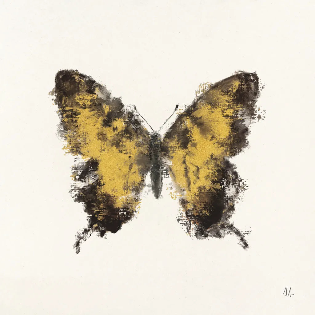 Golden Wings I by Sarah Adams. SKU 92734a. Archival Giclee Fine art print for wall decor.