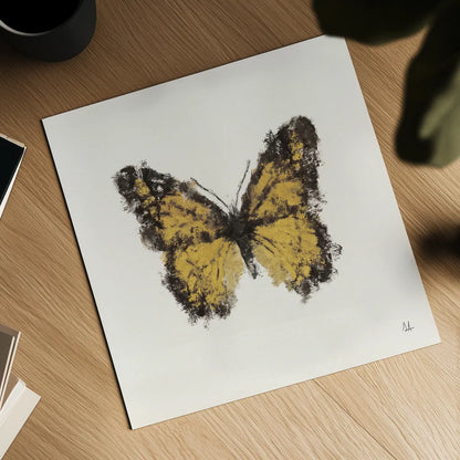 Golden Wings II by Sarah Adams. Shown as a detailed flat fine art print, highlighting archival giclee quality. Available as an archival giclee rolled canvas, fine art paper, or poster print. SKU 92735a.