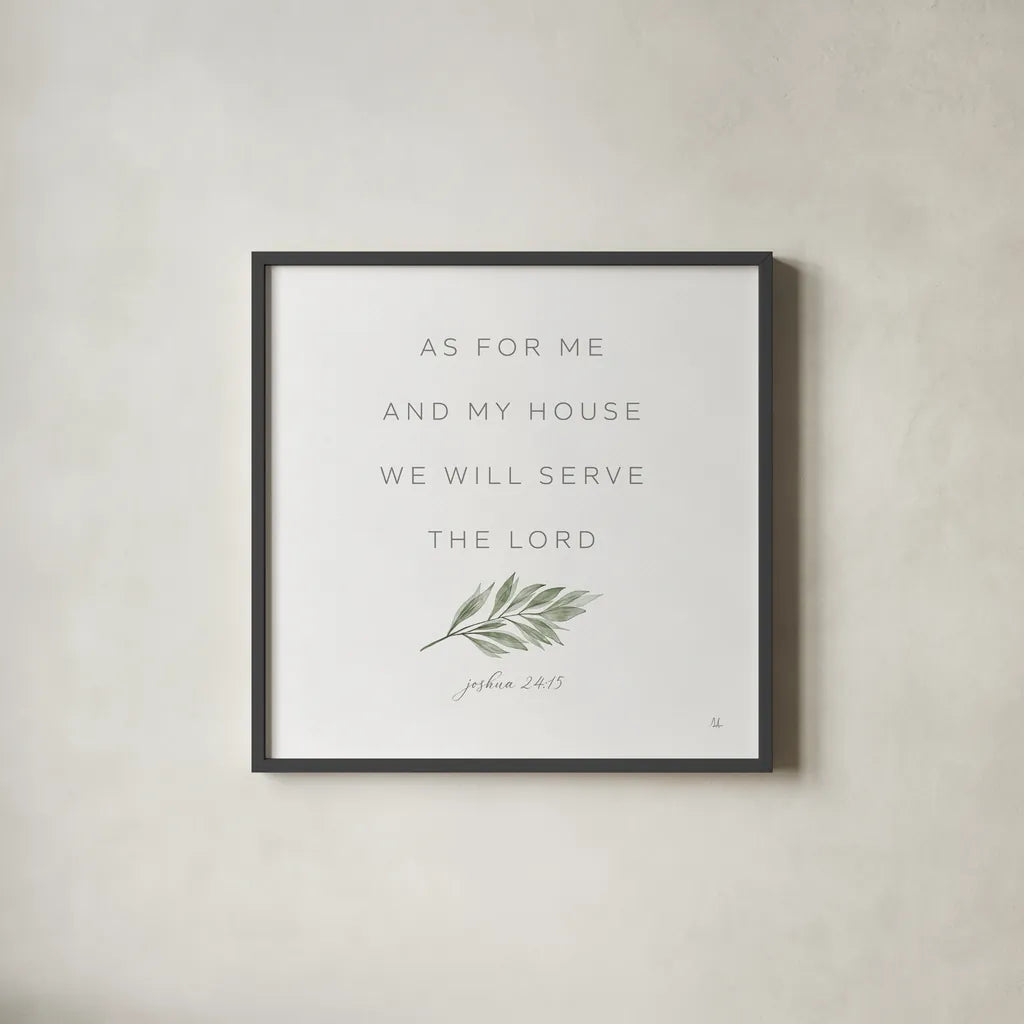 Have Faith I by Sarah Adams. Shown in a sleek black glass frame for a contemporary gallery look. Available as an archival giclee rolled canvas, fine art paper, or poster print. SKU 89955a.