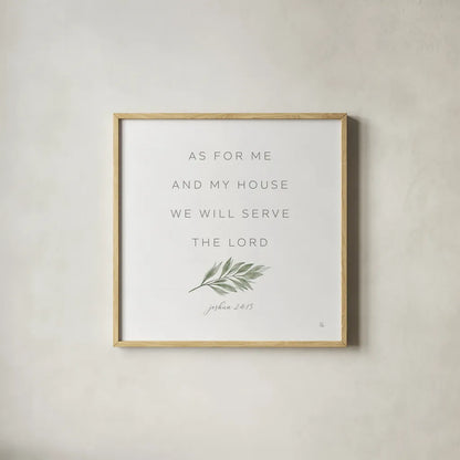 Have Faith I by Sarah Adams. Shown in a natural wood glass frame for a timeless modern aesthetic. Available as an archival giclee rolled canvas, fine art paper, or poster print. SKU 89955a.