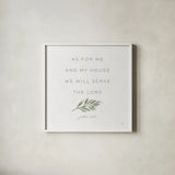 Have Faith I by Sarah Adams. Shown in a crisp white glass frame for a clean and minimalist style. Available as an archival giclee rolled canvas, fine art paper, or poster print. SKU 89955a.