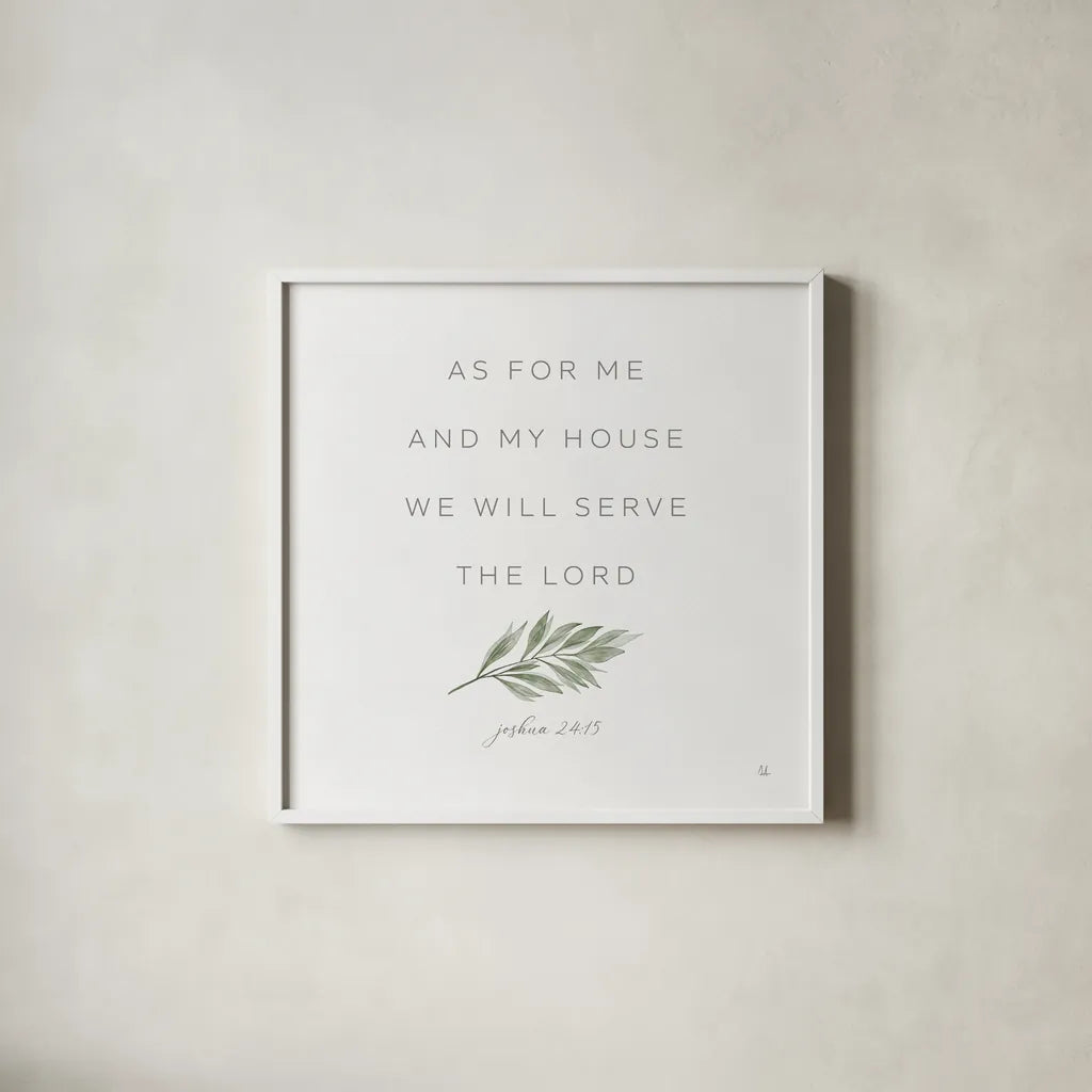 Have Faith I by Sarah Adams. Shown in a crisp white glass frame for a clean and minimalist style. Available as an archival giclee rolled canvas, fine art paper, or poster print. SKU 89955a.