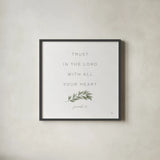 Have Faith II by Sarah Adams. Shown in a sleek black glass frame for a contemporary gallery look. Available as an archival giclee rolled canvas, fine art paper, or poster print. SKU 89956a.