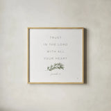 Have Faith II by Sarah Adams. Shown in a natural wood glass frame for a timeless modern aesthetic. Available as an archival giclee rolled canvas, fine art paper, or poster print. SKU 89956a.