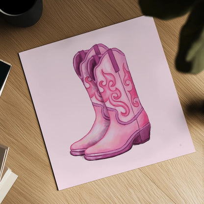 Howdy III by Sarah Adams. Shown as a detailed flat fine art print, highlighting archival giclee quality. Available as an archival giclee rolled canvas, fine art paper, or poster print. SKU 93241a.