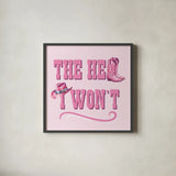 Howdy VI by Sarah Adams. Shown in a sleek black glass frame for a contemporary gallery look. Available as an archival giclee rolled canvas, fine art paper, or poster print. SKU 93244a.