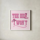 Howdy VI by Sarah Adams. Shown in a crisp white glass frame for a clean and minimalist style. Available as an archival giclee rolled canvas, fine art paper, or poster print. SKU 93244a.