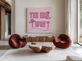 Howdy VI by Sarah Adams. Shown as extra-large giant wall art in a modern living room. Available as an archival giclee rolled canvas, fine art paper, or poster print. SKU 93244a.