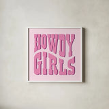 Howdy VII by Sarah Adams. Shown in a crisp white glass frame for a clean and minimalist style. Available as an archival giclee rolled canvas, fine art paper, or poster print. SKU 93245a.