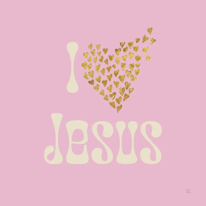 I Love Jesus by Sarah Adams. SKU 84075a. Archival Giclee Fine art print for wall decor.