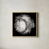 Let the Games Begin I Neutral by Sarah Adams. Shown in a natural wood glass frame for a timeless modern aesthetic. Available as an archival giclee rolled canvas, fine art paper, or poster print. SKU 90963a.