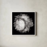 Let the Games Begin I Neutral by Sarah Adams. Shown in a crisp white glass frame for a clean and minimalist style. Available as an archival giclee rolled canvas, fine art paper, or poster print. SKU 90963a.