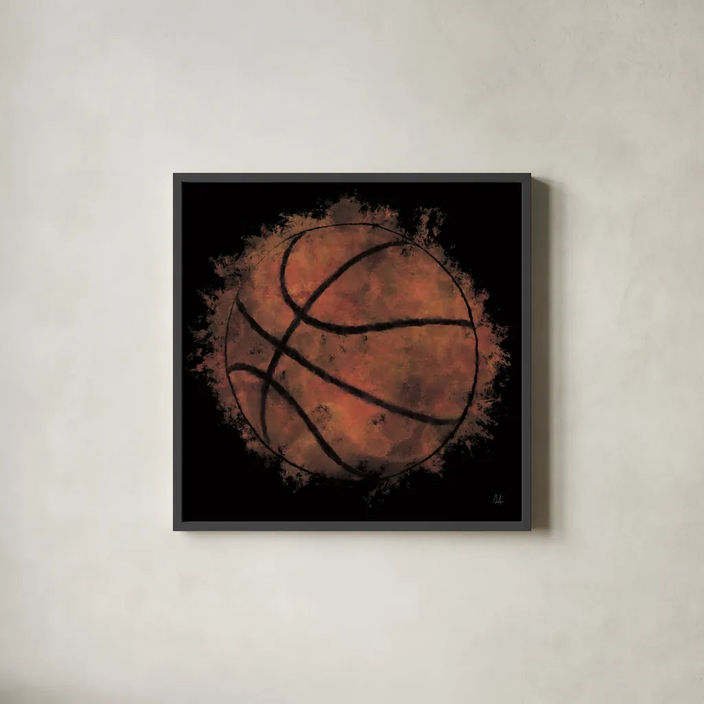 Let the Games Begin II by Sarah Adams. Shown in a sleek black glass frame for a contemporary gallery look. Available as an archival giclee rolled canvas, fine art paper, or poster print. SKU 83764a.