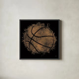 Let the Games Begin II Neutral by Sarah Adams. Shown in a sleek black glass frame for a contemporary gallery look. Available as an archival giclee rolled canvas, fine art paper, or poster print. SKU 90964a.