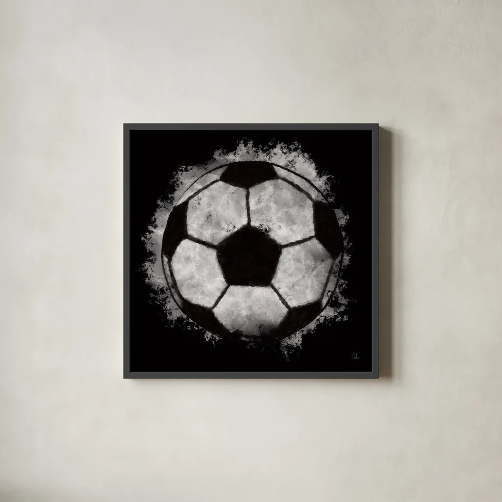 Let the Games Begin IV by Sarah Adams. Shown in a sleek black glass frame for a contemporary gallery look. Available as an archival giclee rolled canvas, fine art paper, or poster print. SKU 83766a.