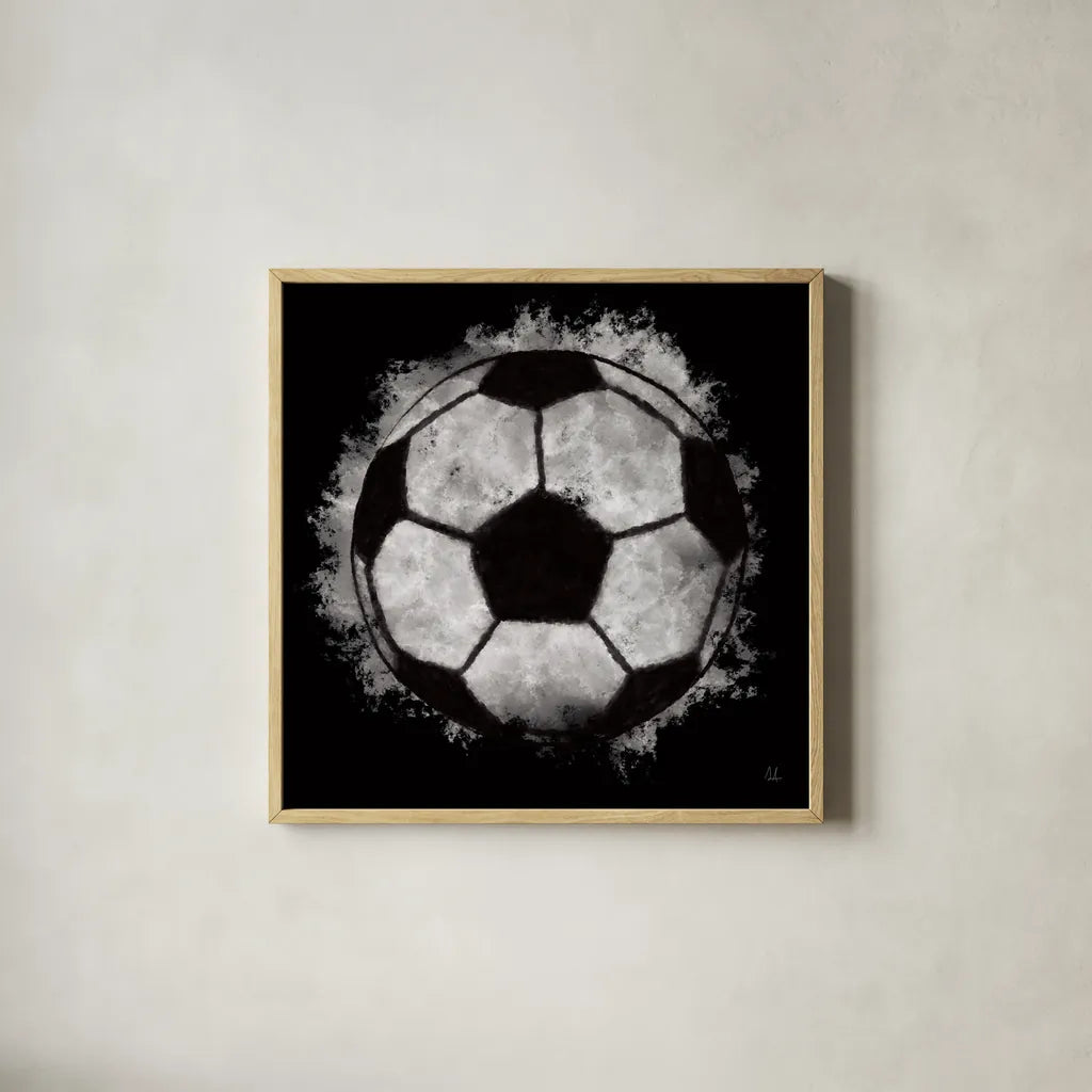 Let the Games Begin IV by Sarah Adams. Shown in a natural wood glass frame for a timeless modern aesthetic. Available as an archival giclee rolled canvas, fine art paper, or poster print. SKU 83766a.