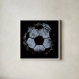Let the Games Begin IV Neutral by Sarah Adams. Shown in a crisp white glass frame for a clean and minimalist style. Available as an archival giclee rolled canvas, fine art paper, or poster print. SKU 90966a.