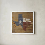 Lone Star by Sarah Adams. Shown in a crisp white glass frame for a clean and minimalist style. Available as an archival giclee rolled canvas, fine art paper, or poster print. SKU 30922a.