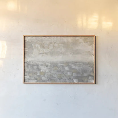 Misty Morning by Sarah Adams. shown as a paper print in a natural frame. Available as a archival giclee rolled canvas, fine art paper, or poster print. SKU 31288i.