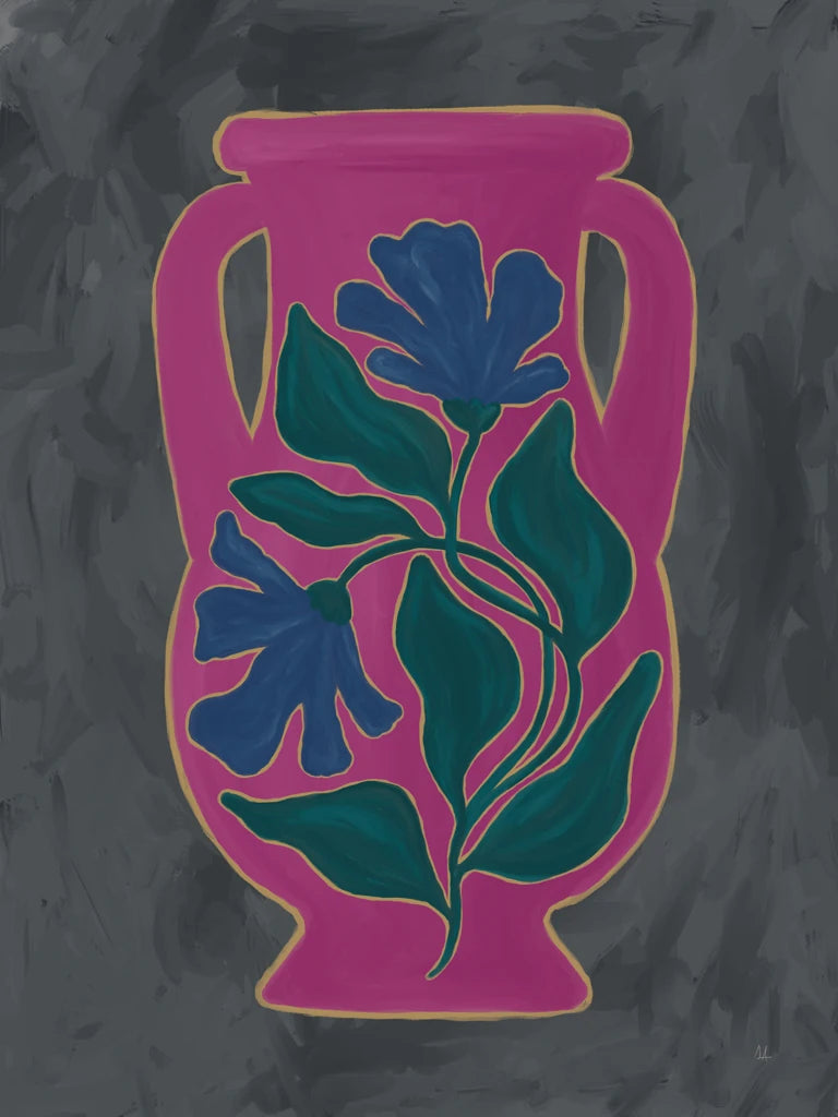 Modern Floral Vase Moody Jewels II by Sarah Adams