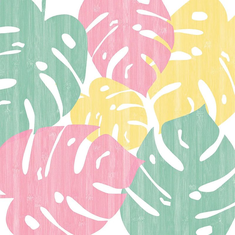 Monstera II Bright on White by Sarah Adams. SKU 33648a. Archival Giclee Fine art print for wall decor.