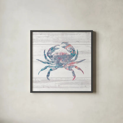 Ocean Life I by Sarah Adams. Shown in a sleek black glass frame for a contemporary gallery look. Available as an archival giclee rolled canvas, fine art paper, or poster print. SKU 35944a.