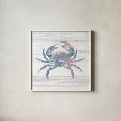 Ocean Life I by Sarah Adams. Shown in a crisp white glass frame for a clean and minimalist style. Available as an archival giclee rolled canvas, fine art paper, or poster print. SKU 35944a.