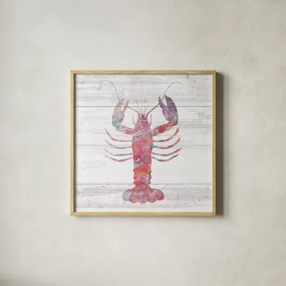 Ocean Life II by Sarah Adams. Shown in a natural wood glass frame for a timeless modern aesthetic. Available as an archival giclee rolled canvas, fine art paper, or poster print. SKU 35945a.