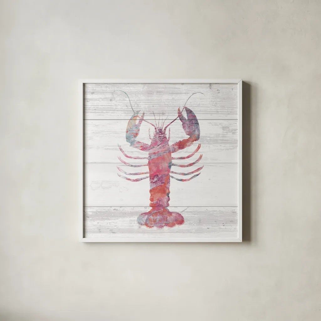 Ocean Life II by Sarah Adams. Shown in a crisp white glass frame for a clean and minimalist style. Available as an archival giclee rolled canvas, fine art paper, or poster print. SKU 35945a.