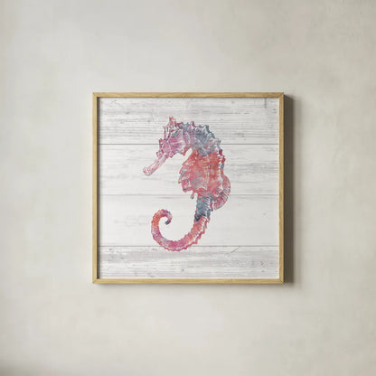 Ocean Life III by Sarah Adams. Shown in a natural wood glass frame for a timeless modern aesthetic. Available as an archival giclee rolled canvas, fine art paper, or poster print. SKU 35946a.