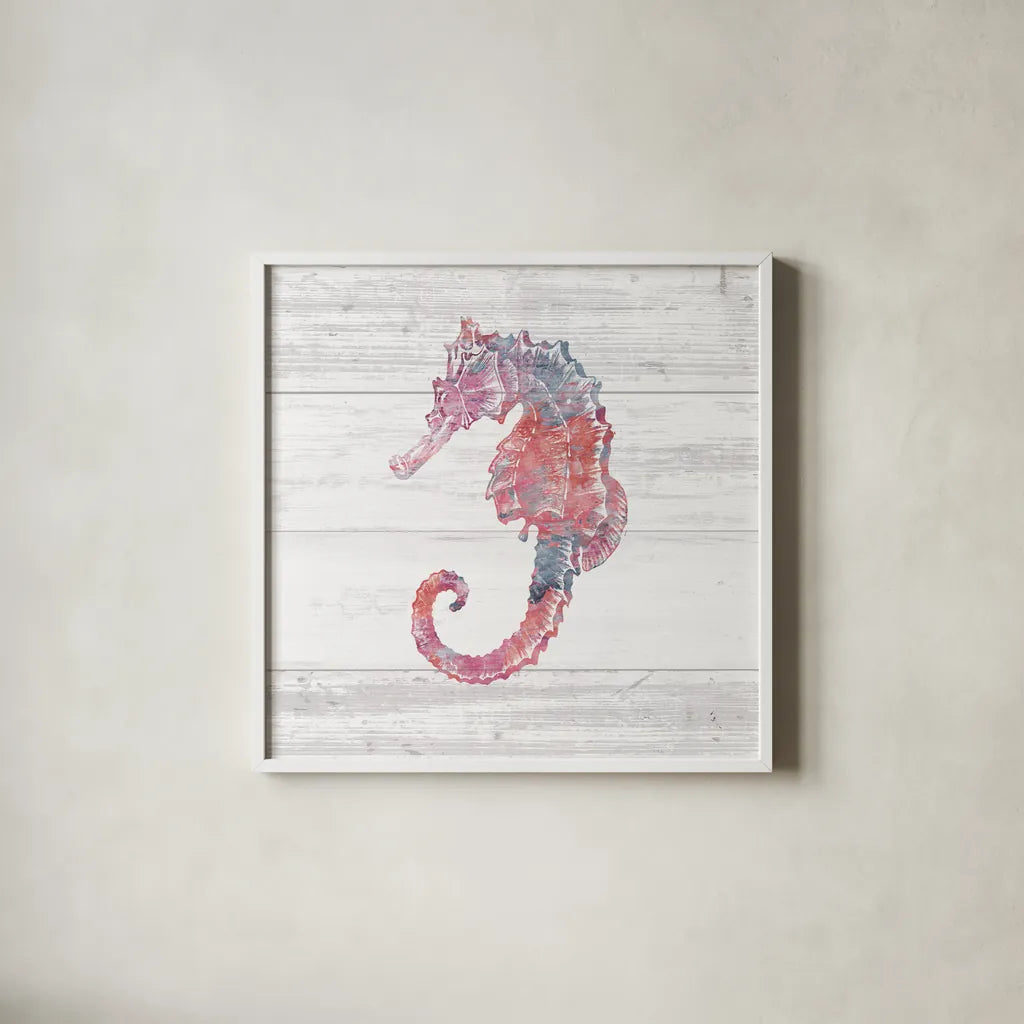 Ocean Life III by Sarah Adams. Shown in a crisp white glass frame for a clean and minimalist style. Available as an archival giclee rolled canvas, fine art paper, or poster print. SKU 35946a.