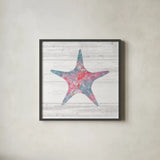 Ocean Life IV by Sarah Adams. Shown in a sleek black glass frame for a contemporary gallery look. Available as an archival giclee rolled canvas, fine art paper, or poster print. SKU 35947a.