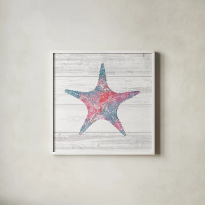 Ocean Life IV by Sarah Adams. Shown in a crisp white glass frame for a clean and minimalist style. Available as an archival giclee rolled canvas, fine art paper, or poster print. SKU 35947a.