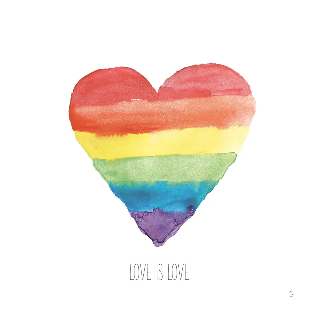 Rainbow Pride II Love by Sarah Adams. SKU 85898a. Archival Giclee Fine art print for wall decor.