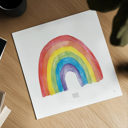 Rainbow Pride IV by Sarah Adams. Shown as a detailed flat fine art print, highlighting archival giclee quality. Available as an archival giclee rolled canvas, fine art paper, or poster print. SKU 76426a.