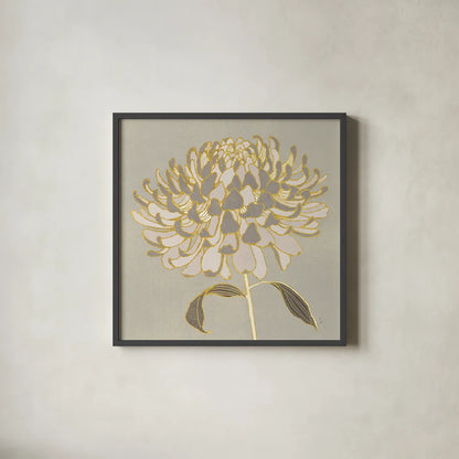 Sarahs Garden Gatsby IV by Sarah Adams. Shown in a sleek black glass frame for a contemporary gallery look. Available as an archival giclee rolled canvas, fine art paper, or poster print. SKU 31930a.