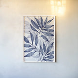 Soft Leaves I by Sarah Adams. shown as a paper print in a white frame. Available as a archival giclee rolled canvas, fine art paper, or poster print. SKU 89904h.