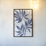 Soft Leaves II by Sarah Adams. shown as a paper print in a black flame. Available as a archival giclee rolled canvas, fine art paper, or poster print. SKU 89905h.