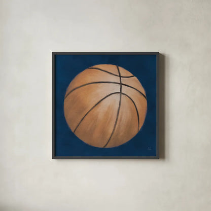 Sports Classics II by Sarah Adams. Shown in a sleek black glass frame for a contemporary gallery look. Available as an archival giclee rolled canvas, fine art paper, or poster print. SKU 95806a.