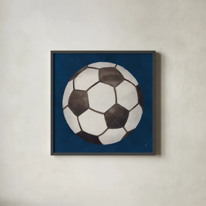 Sports Classics IV by Sarah Adams. Shown in a sleek black glass frame for a contemporary gallery look. Available as an archival giclee rolled canvas, fine art paper, or poster print. SKU 95808a.