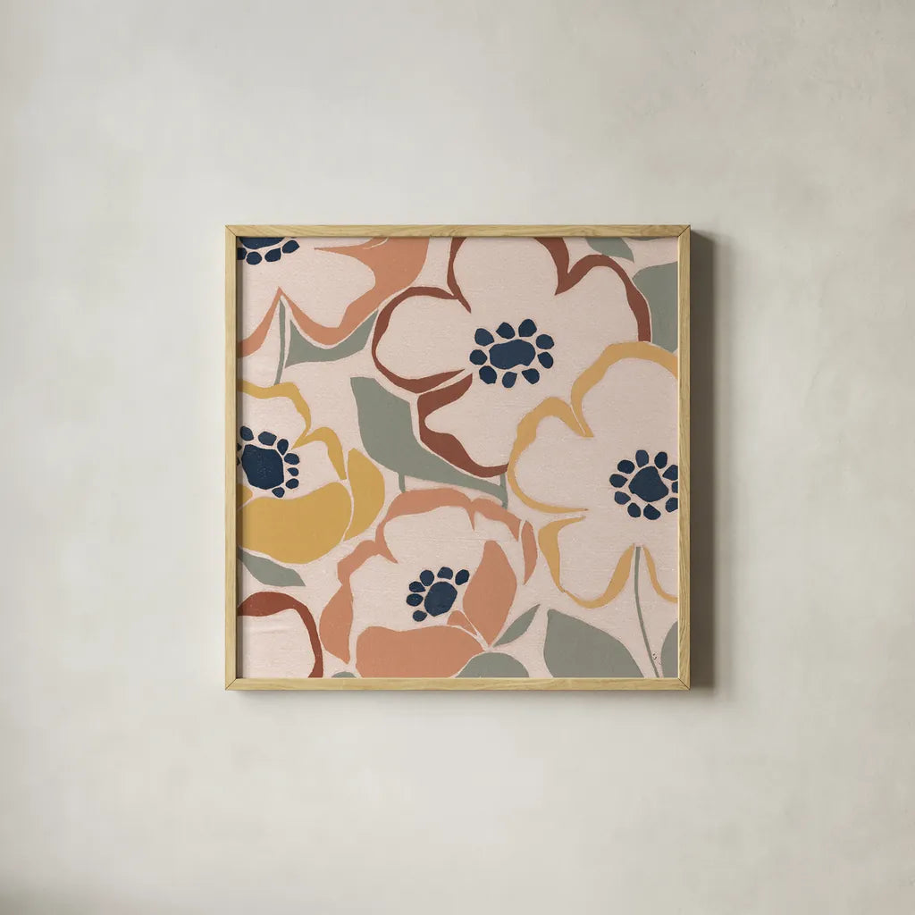 Terra Madly II by Sarah Adams. Shown in a natural wood glass frame for a timeless modern aesthetic. Available as an archival giclee rolled canvas, fine art paper, or poster print. SKU 57192a.